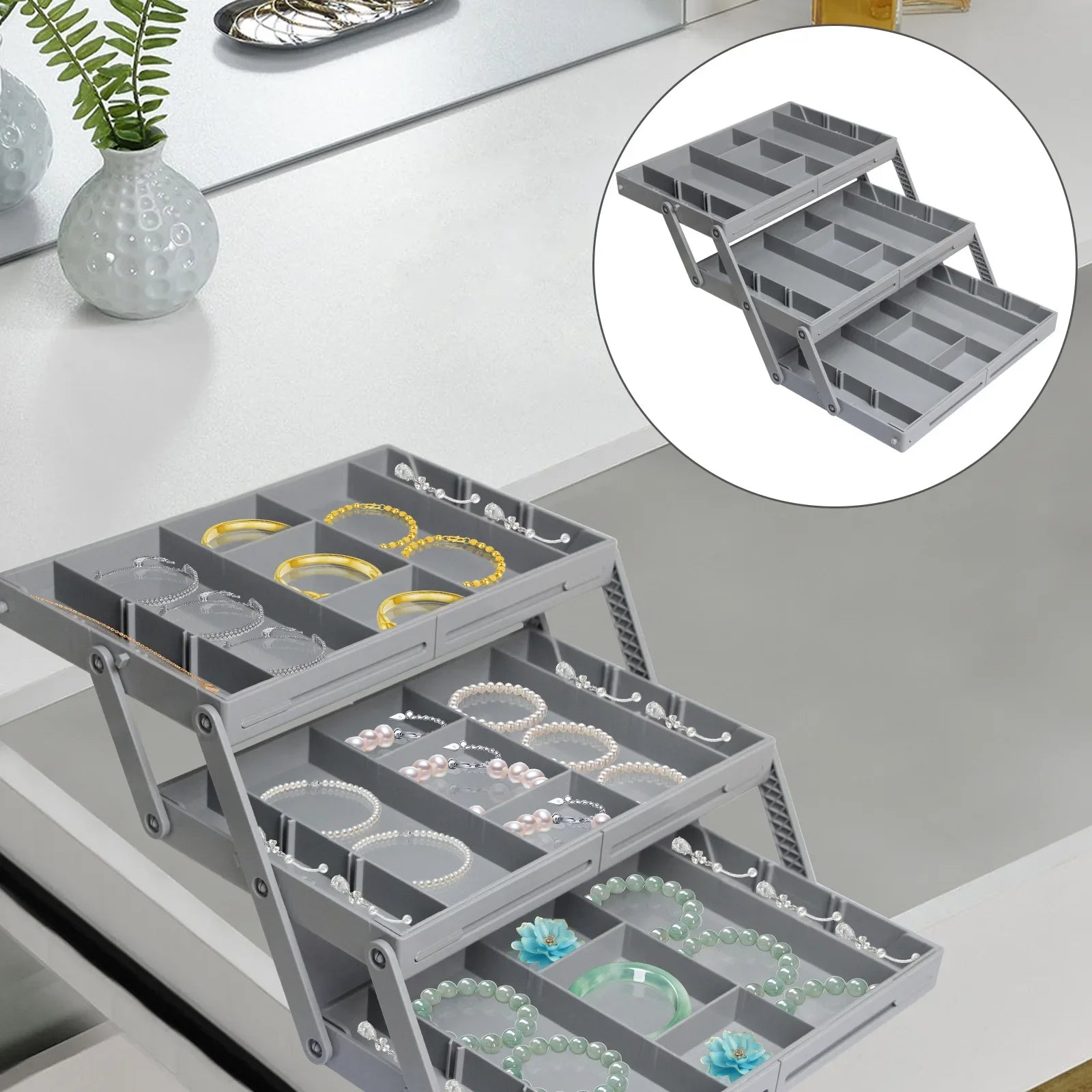 Triple-Tier Drawer Organizer for Maximum Organization
