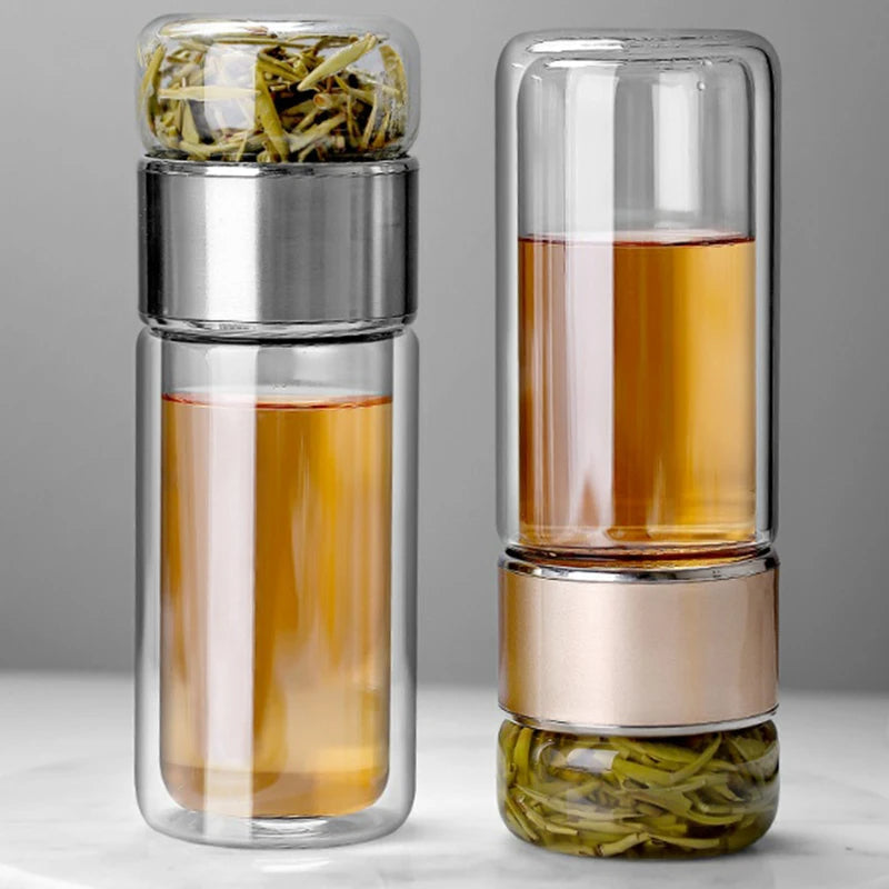 430ml Borosilicate Glass Dual-Layer Tea Infuser