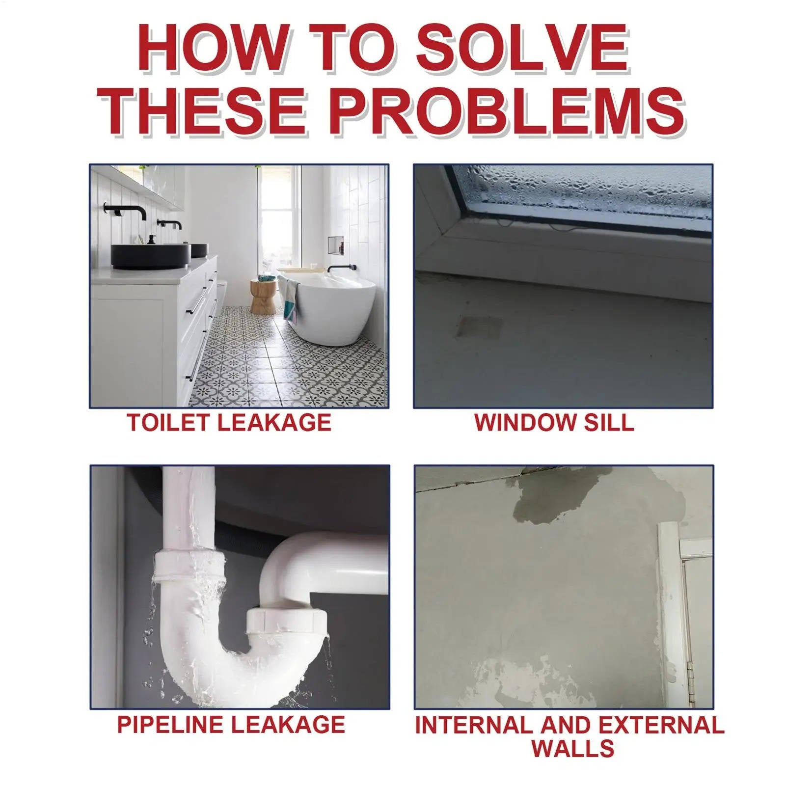 2-Pack All-Purpose Waterproof Sealant Spray for Leak Repair
