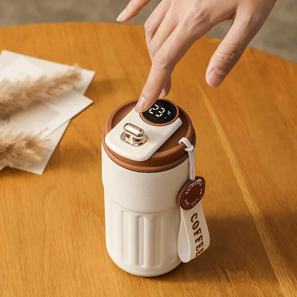 450ml Smart Travel Mug with LED Display — Sleek, On-the-Go Hydration