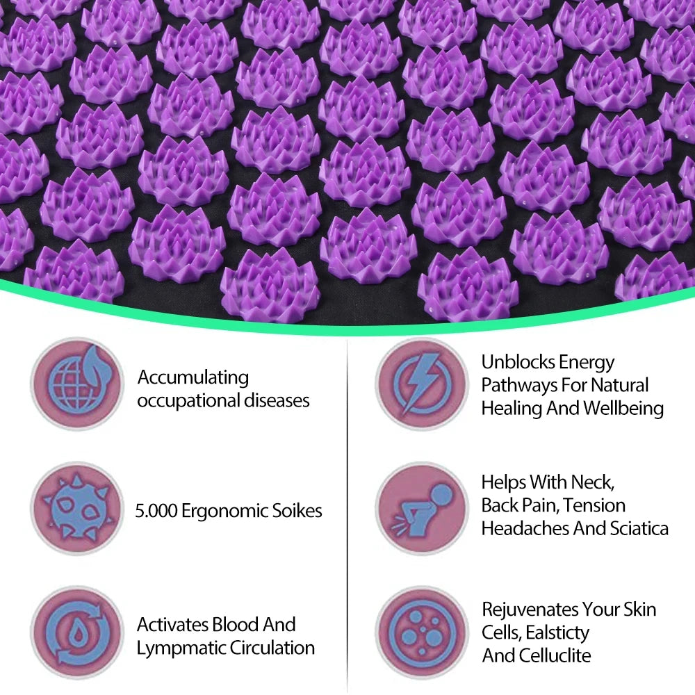 Premium Acupressure Yoga Mat for Deep Stretching and Relaxation