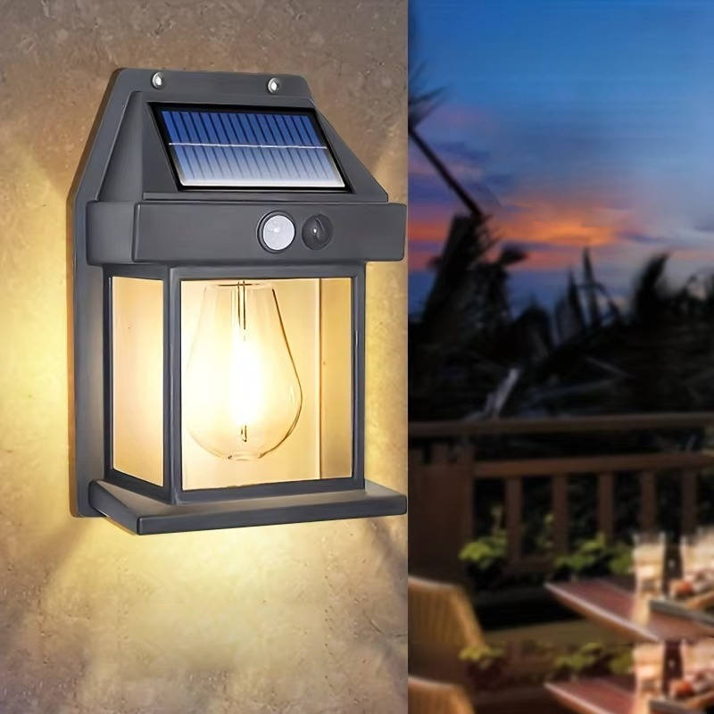2-Pack Outdoor Solar Wall Lamps