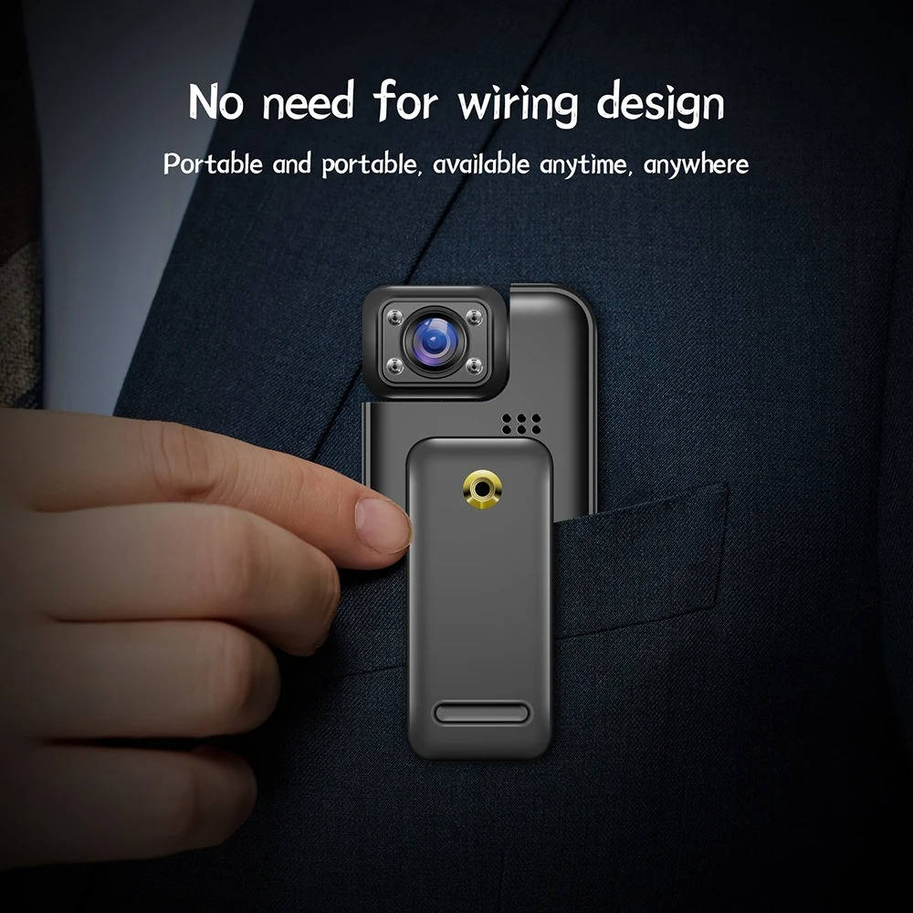 4K Ultra HD Mini WiFi Body Camera - Compact Wearable High-Resolution Video Recorder