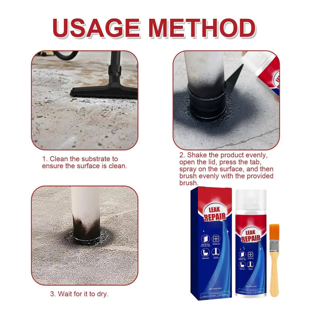 2-Pack All-Purpose Waterproof Sealant Spray for Leak Repair