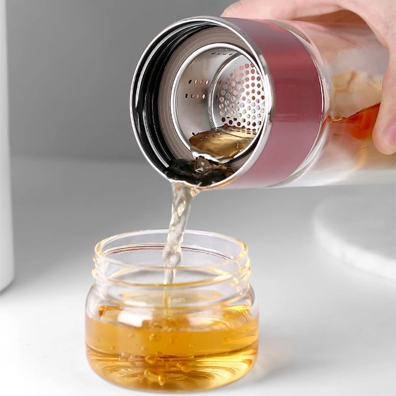 430ml Borosilicate Glass Dual-Layer Tea Infuser