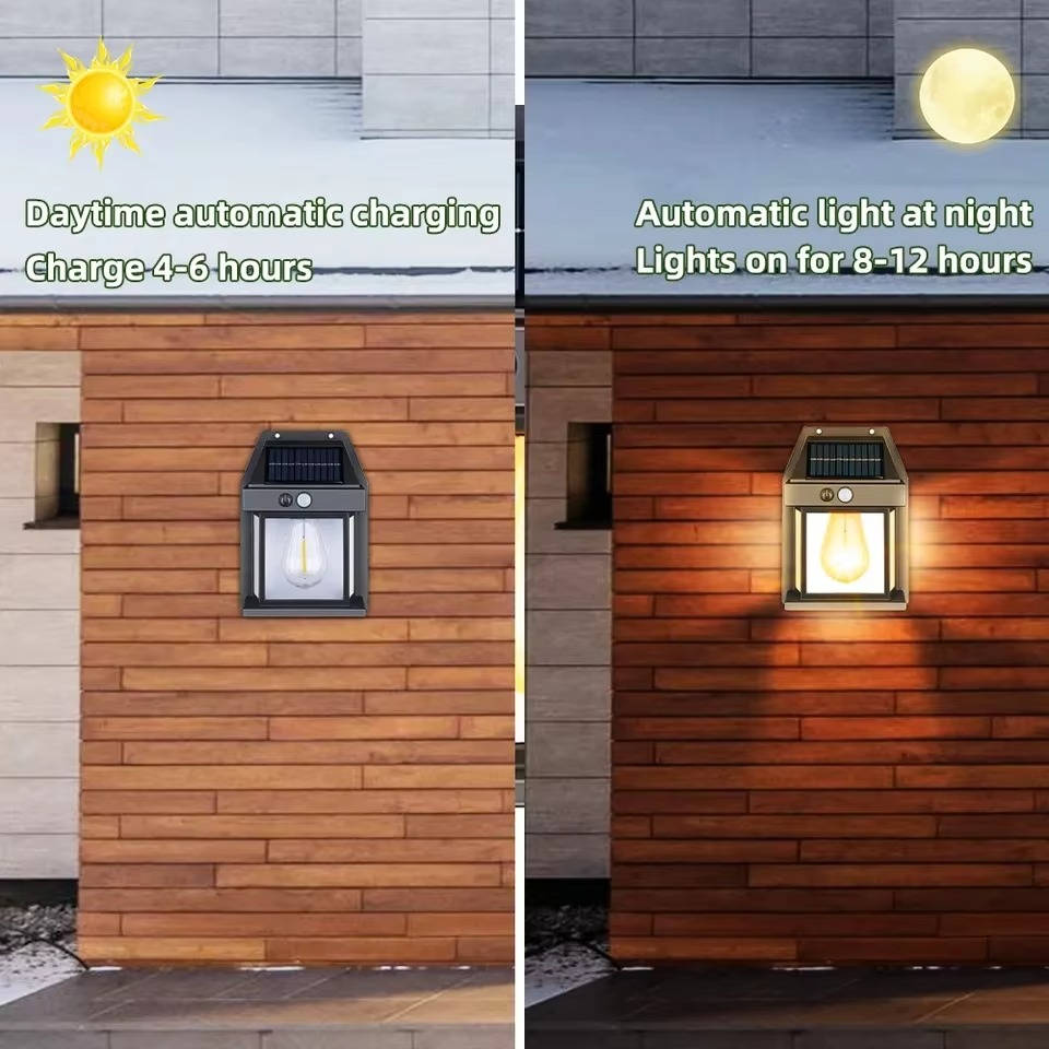 2-Pack Outdoor Solar Wall Lamps