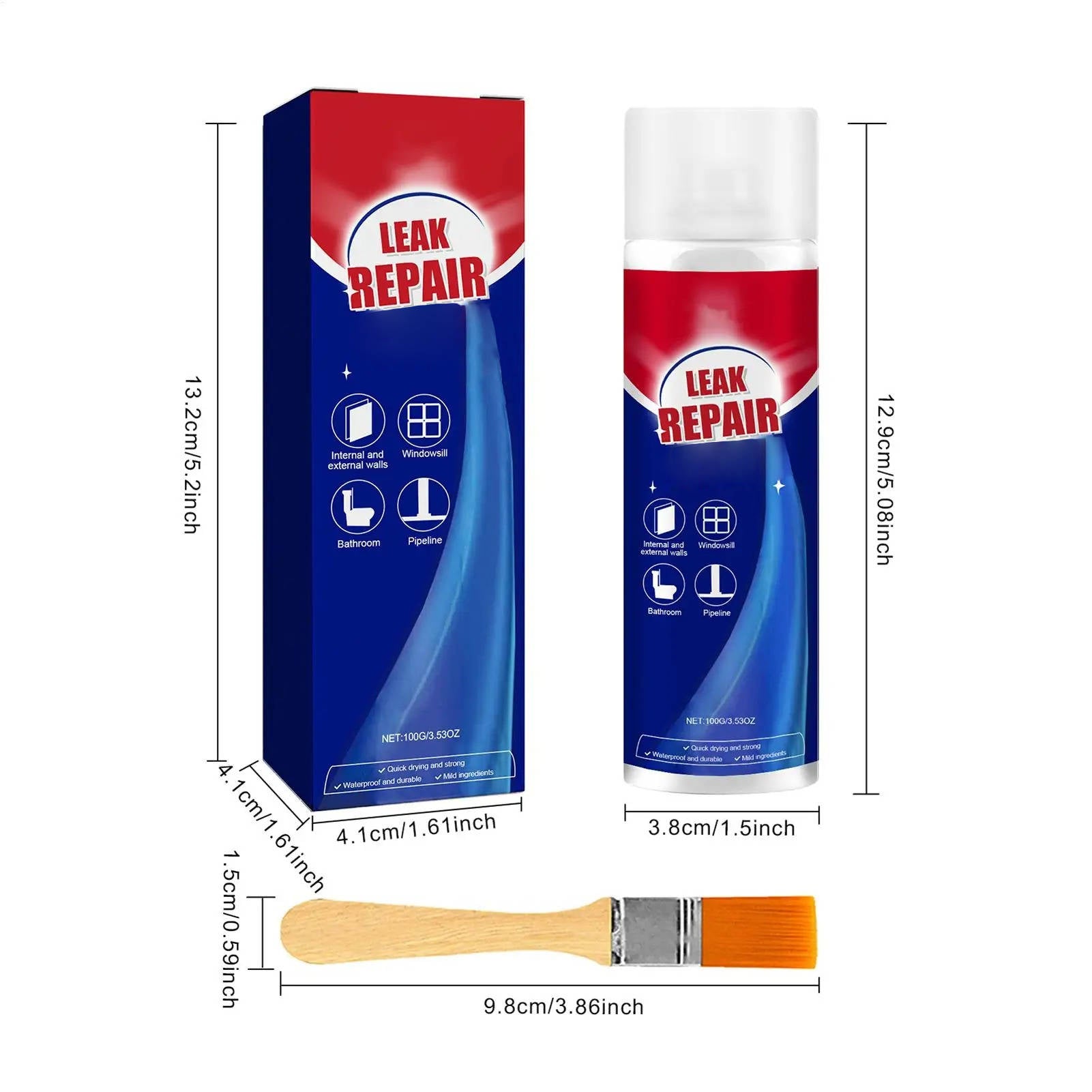 2-Pack All-Purpose Waterproof Sealant Spray for Leak Repair