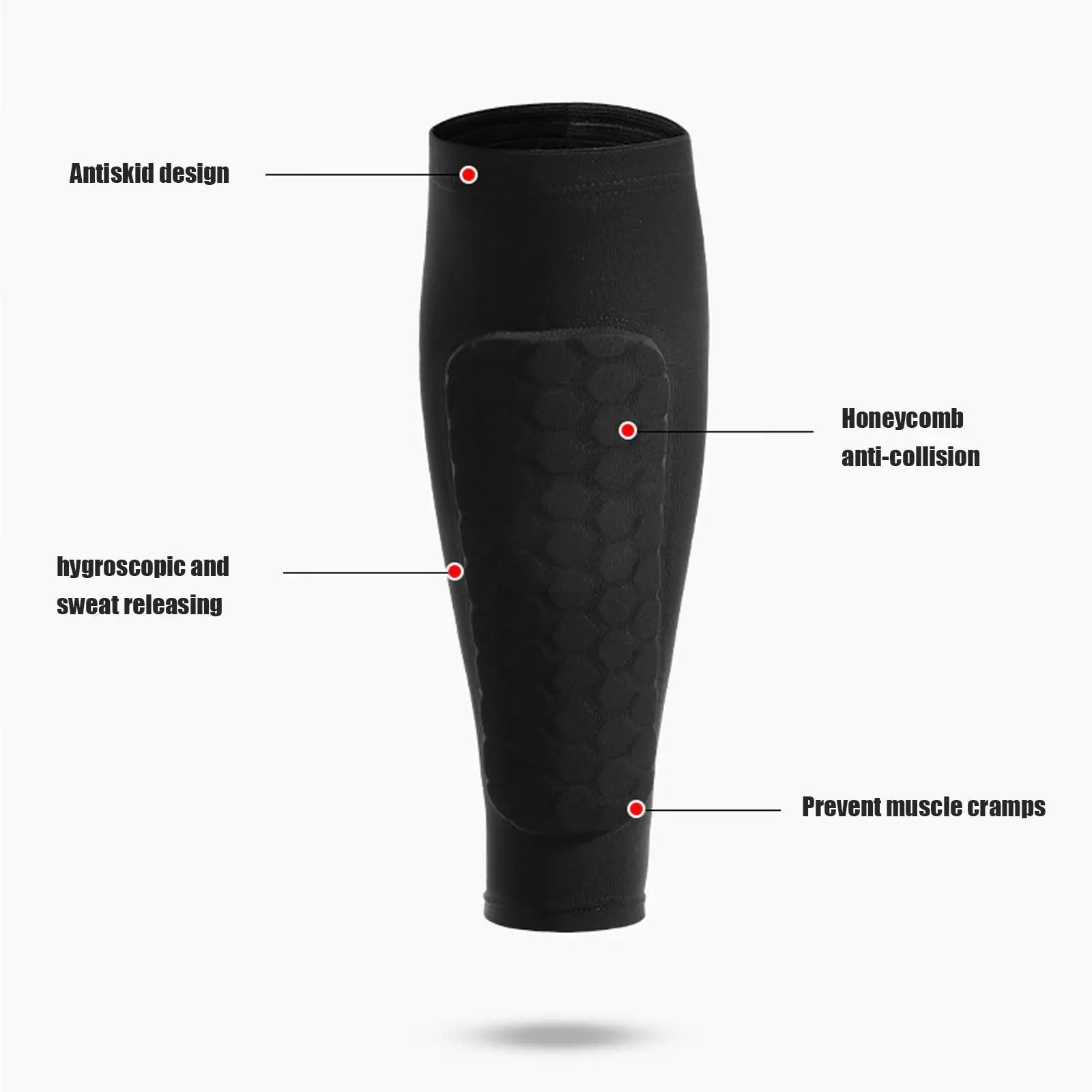 Honeycomb Soccer Shin Guards - 1 Pair