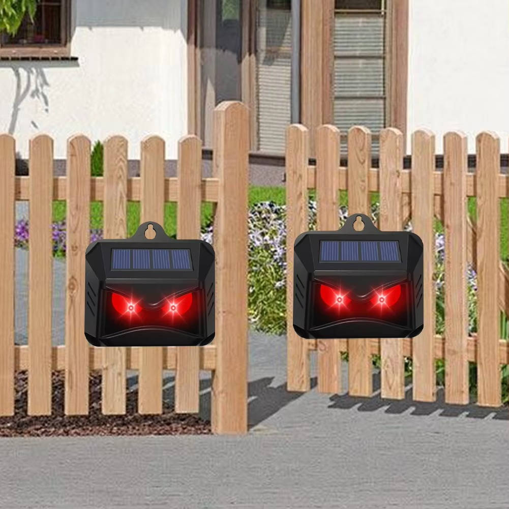 2-Pack Solar-Powered Ultrasonic Animal Repellers