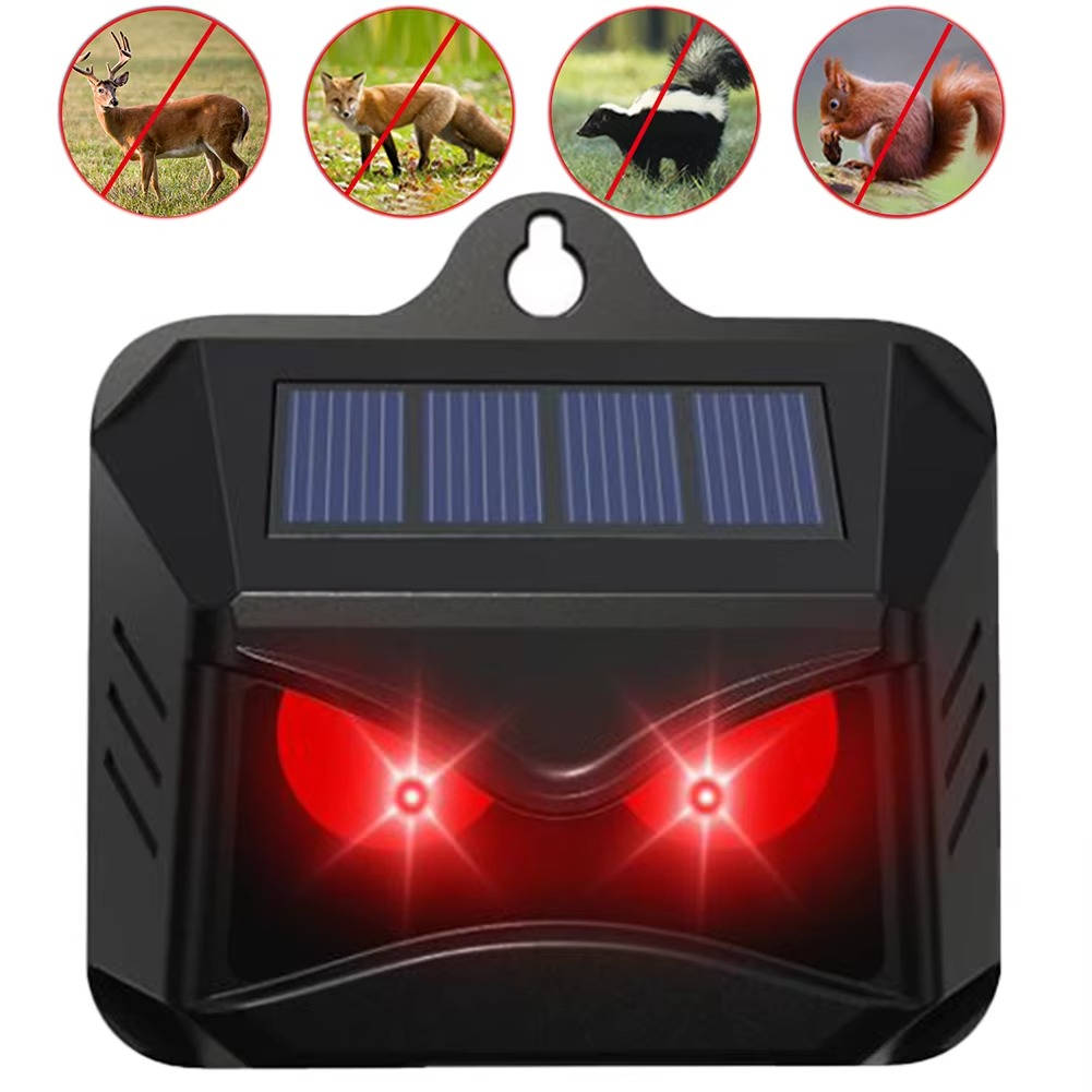 2-Pack Solar-Powered Ultrasonic Animal Repellers