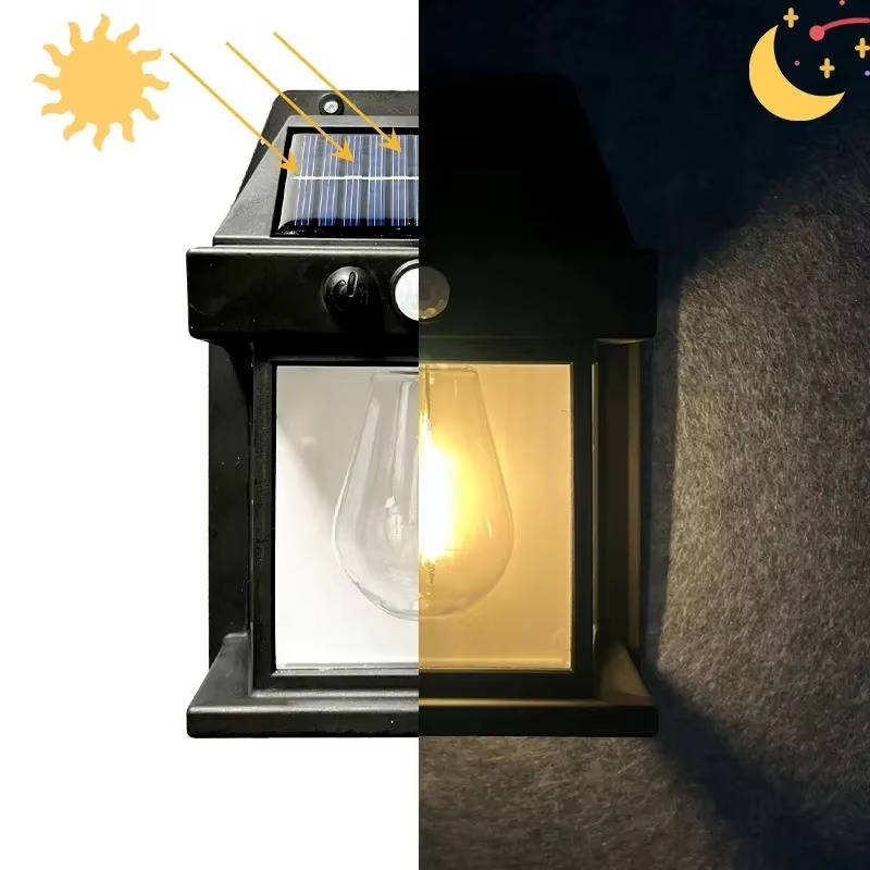 2-Pack Outdoor Solar Wall Lamps