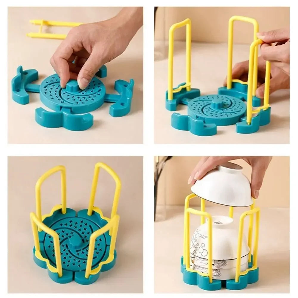 Versatile Adjustable Bowl Draining Rack for Easy Drying