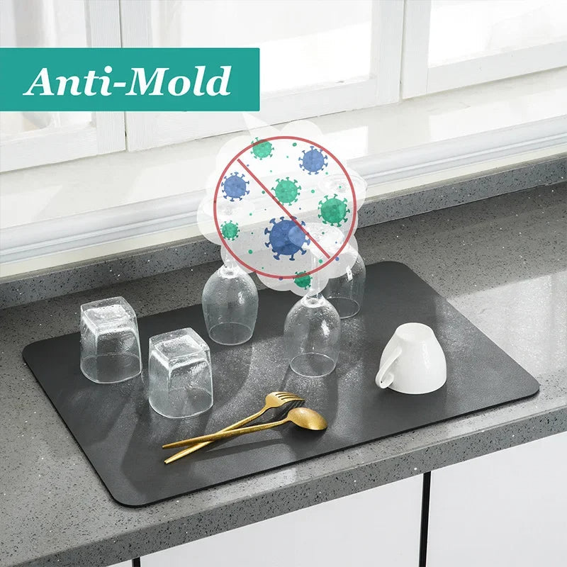 Premium Ultra-Absorbent Dish Drying Mat, 30×40 cm
