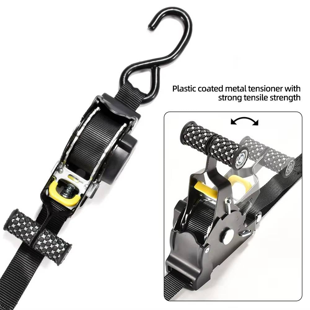 Two-Pack Retractable Ratchet Straps