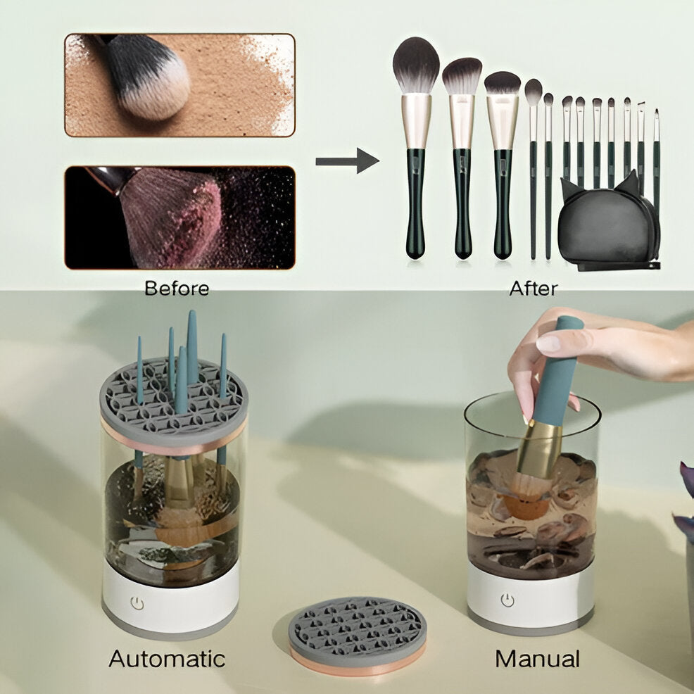 3-in-1 Electric Cosmetic Brush Cleaner Machine — Fast, Gentle Cleaning for All Makeup Brushes