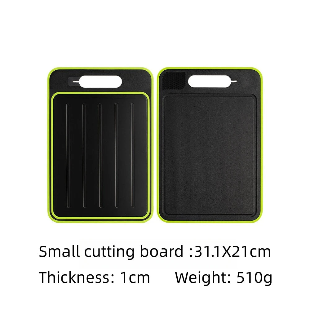 All-in-One 4-in-1 Cutting Board with Thawing Tray and Knife Sharpener