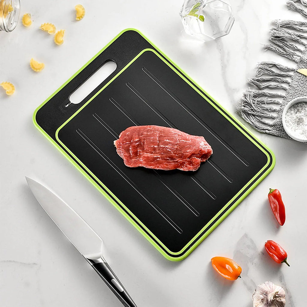 All-in-One 4-in-1 Cutting Board with Thawing Tray and Knife Sharpener