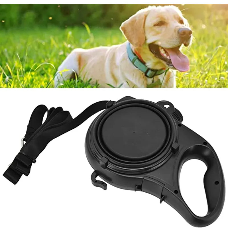 All-in-One 4-in-1 Dog Leash with Integrated Water Bottle and Bowl