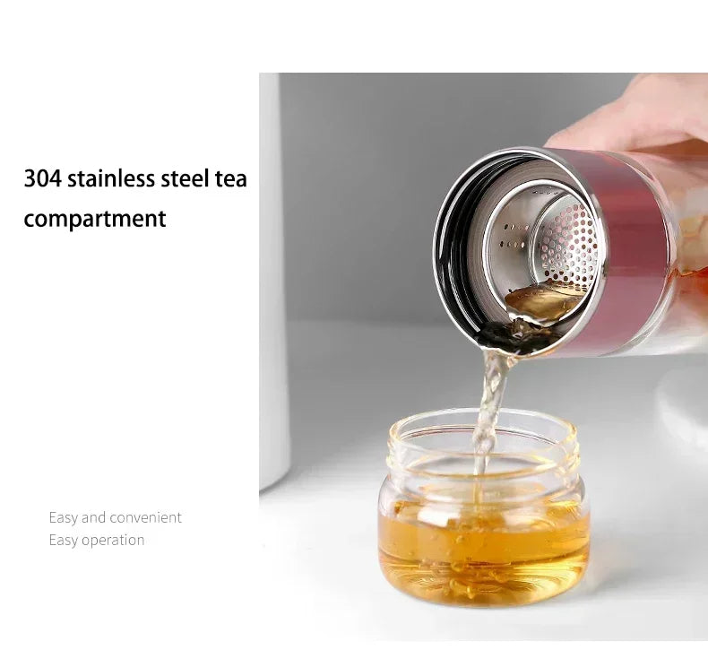 430ml Borosilicate Glass Dual-Layer Tea Infuser