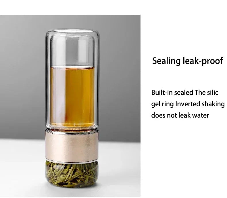 430ml Borosilicate Glass Dual-Layer Tea Infuser
