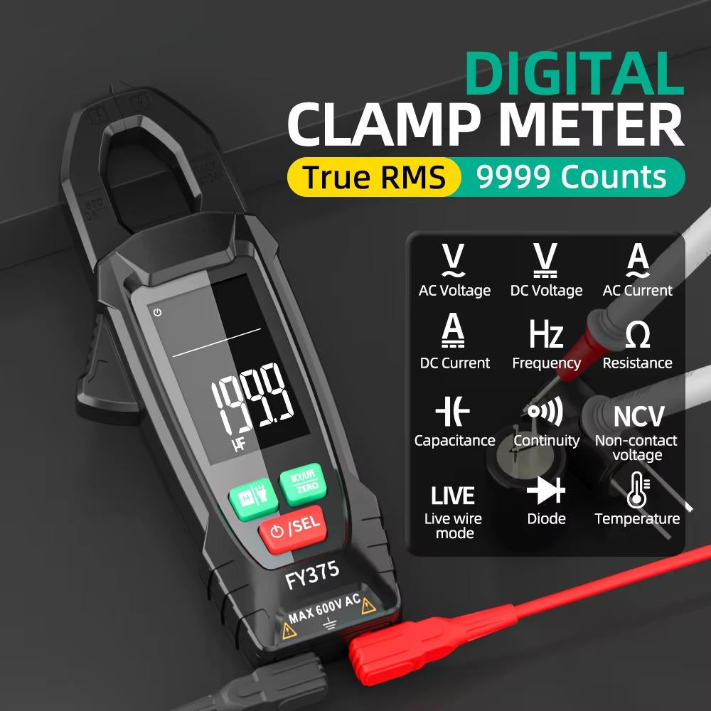 AC/DC Clamp Meter for Precise Electrical Measurements