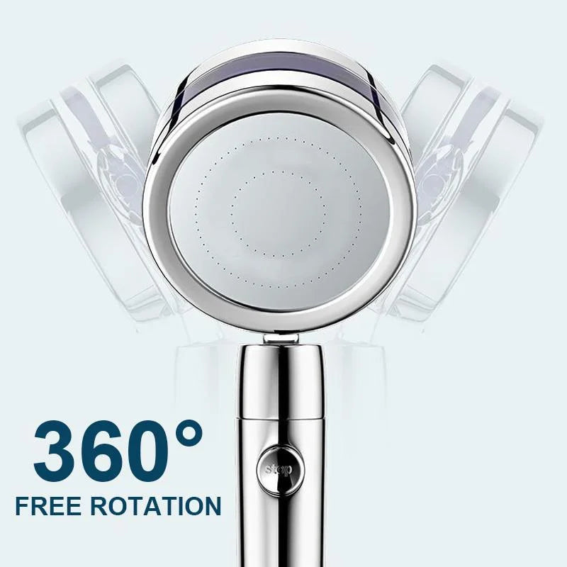 360° Rotating Power Shower Head – High-Pressure, Adjustable Spray