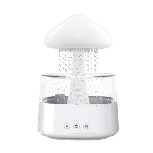 2-in-1 Desk Lamp & Humidifier - Rain Cloud Aromatherapy Diffuser with Essential Oils, Zen Diffuser & Night Light Rain Cloud Mushroom Lamp