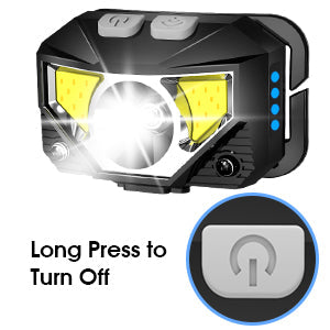 2-Pack Ultra-Bright LED Rechargeable Headlamps with Waterproof Design and Motion Sensor