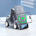 Forklift-Style 5-in-1 Wireless Charger with Alarm Clock and Night Light