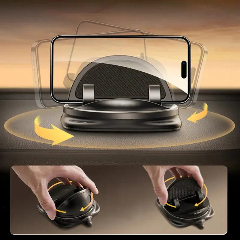 360° Swivel Car Phone Mount – Secure, Hands-Free Driving with Full Rotation