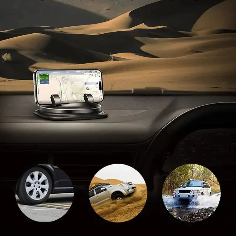 360° Swivel Car Phone Mount – Secure, Hands-Free Driving with Full Rotation