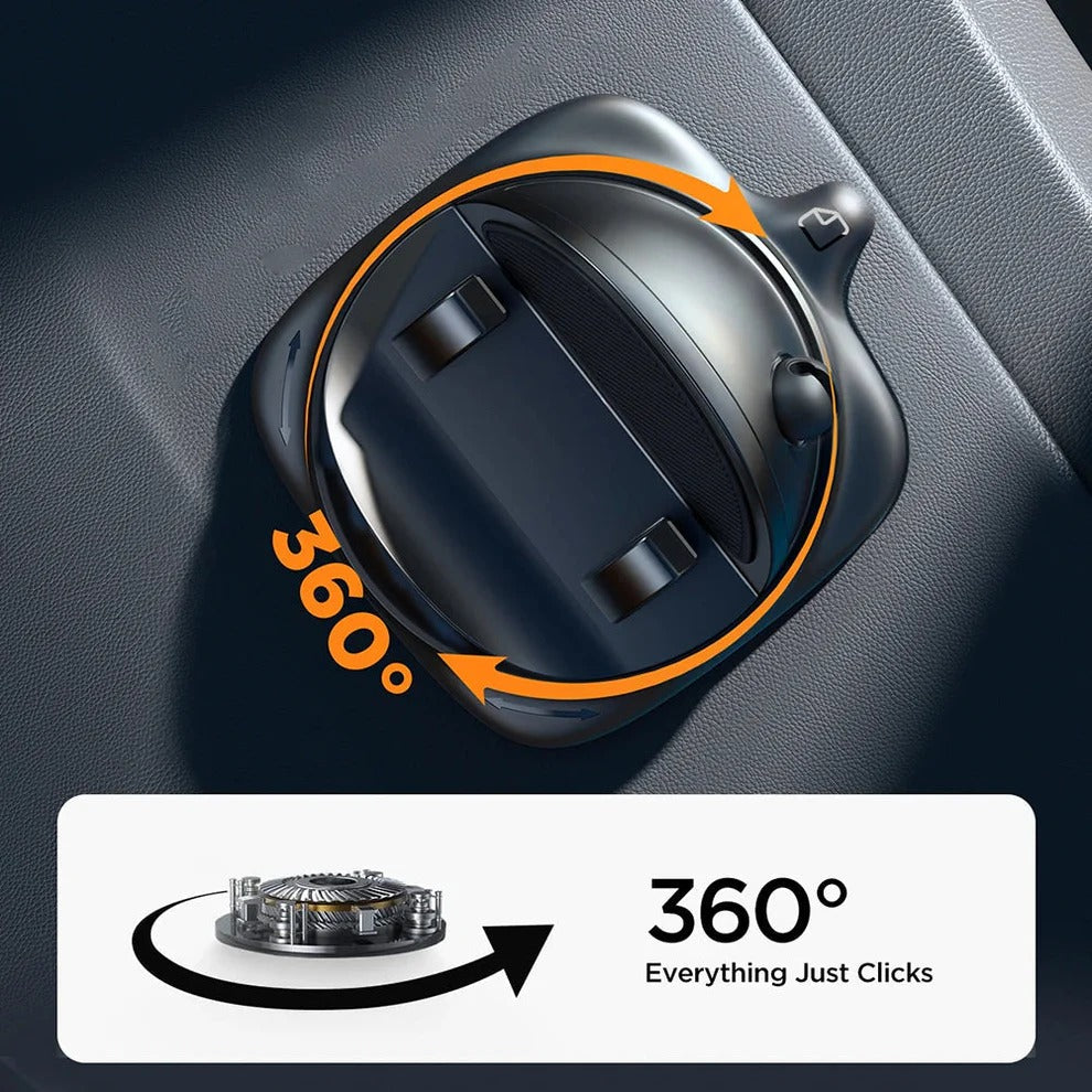 360° Swivel Car Phone Mount – Secure, Hands-Free Driving with Full Rotation
