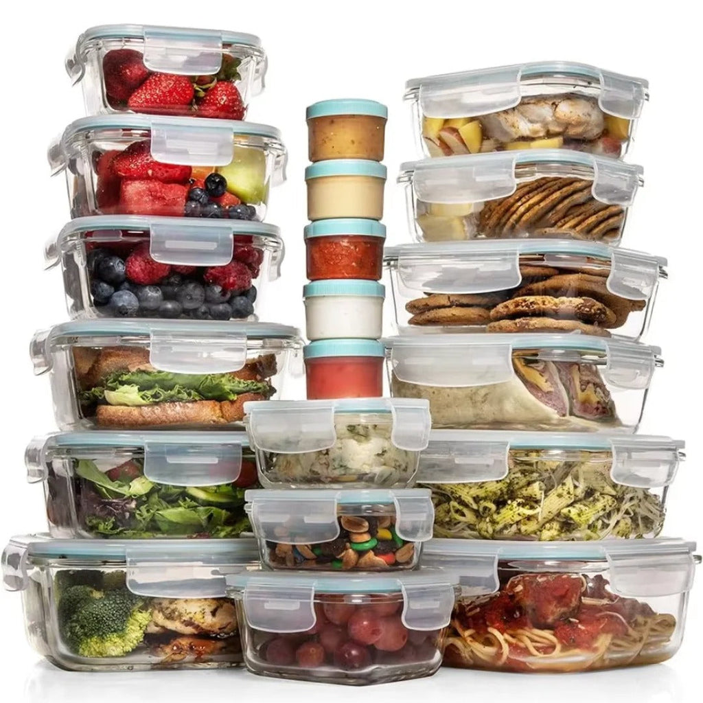 35-Piece Food Storage Container Set - Airtight, Stackable, Space-Saving