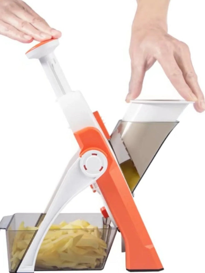 5-in-1 Vegetable Slicer with Convenient Collecting Tray