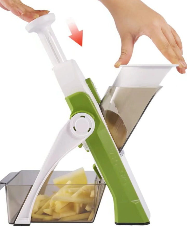 5-in-1 Vegetable Slicer with Convenient Collecting Tray