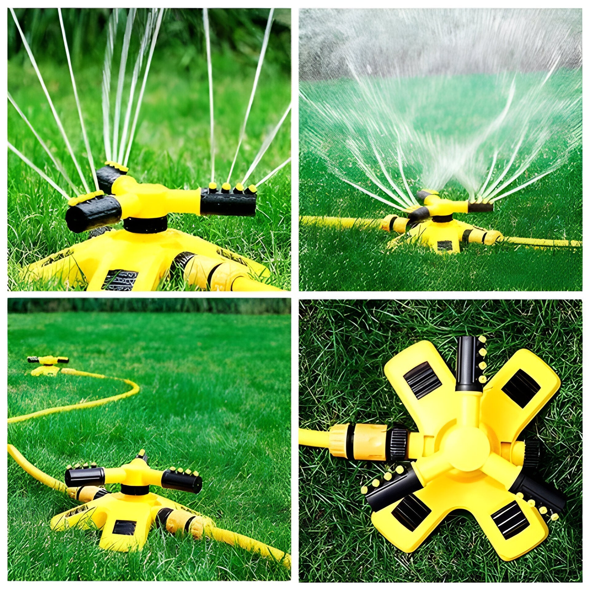 360-Degree Rotating Lawn Sprinkler for Even Watering and Uniform Coverage