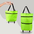 Compact 2-in-1 Foldable Shopping Bag with Wheels for Effortless Transport