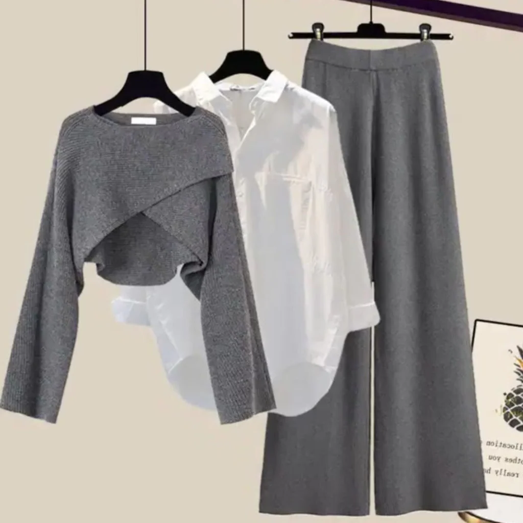 Three-Piece Comfortable Chic Dress Set for Effortless Style