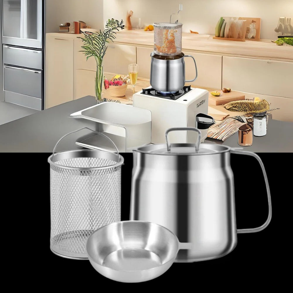 2-in-1 Deep Frying Pot with Dual Functionality