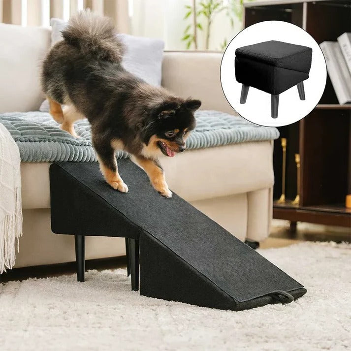 2-in-1 Convertible Dog Ramp and Step Stool for Easy, Safe Pet Access