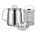 2-in-1 Stainless Steel Deep Frying Pot for Crispy, Golden-Fried Perfection
