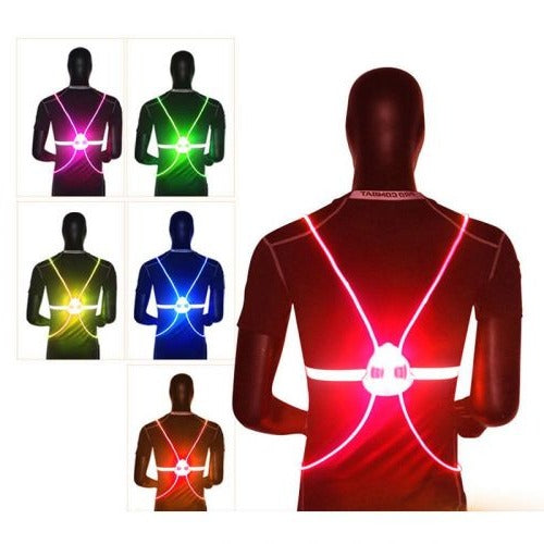 360° Reflective LED Safety Vest with Flashing Lights for Nighttime Visibility