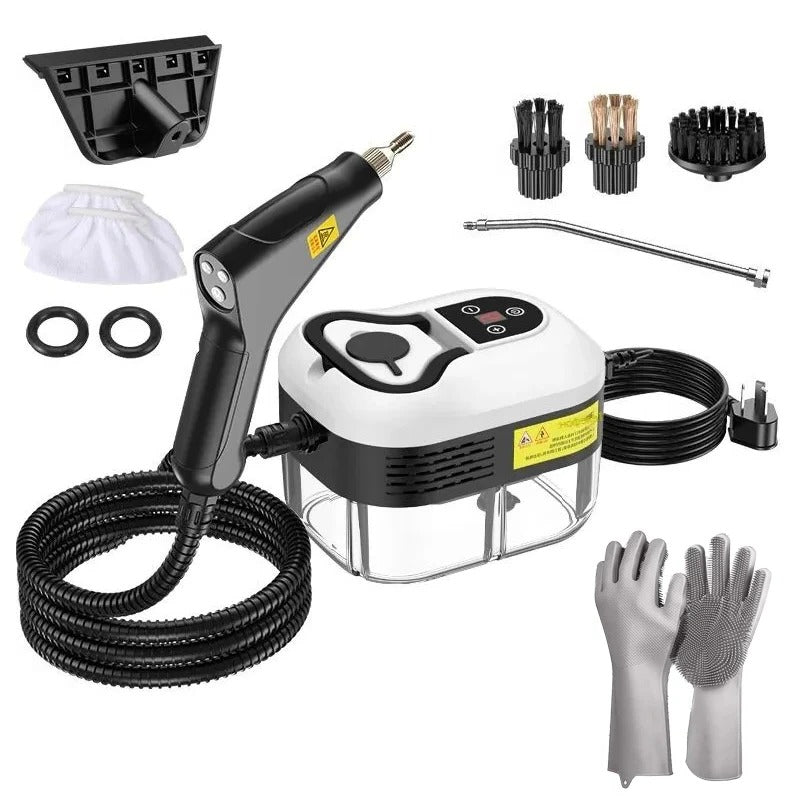 Powerful 2500W High-Pressure Steam Cleaner with Protective Gloves