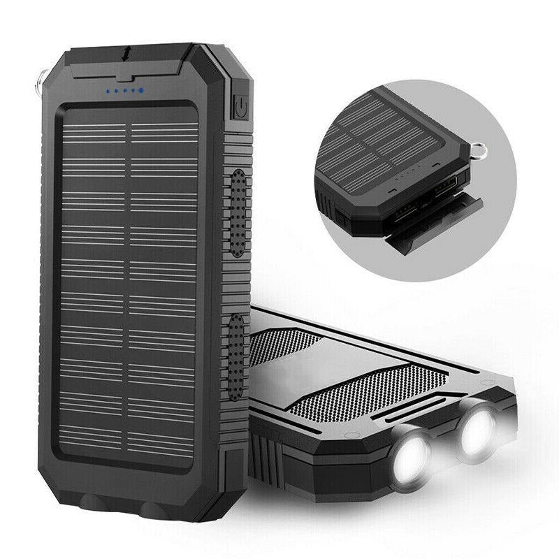 Massive 500,000mAh Solar Power Bank – Waterproof, Portable External Battery Pack
