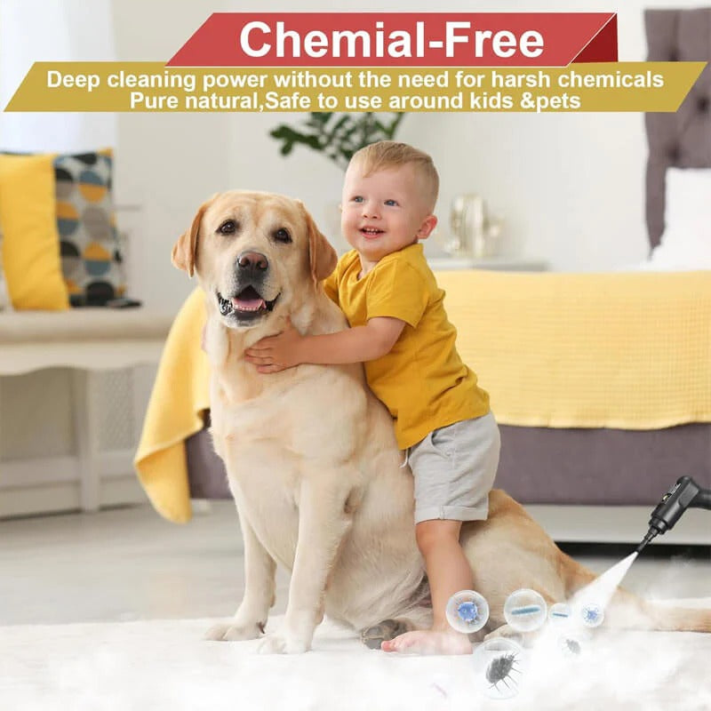 Powerful 2500W High-Pressure Steam Cleaner with Protective Gloves