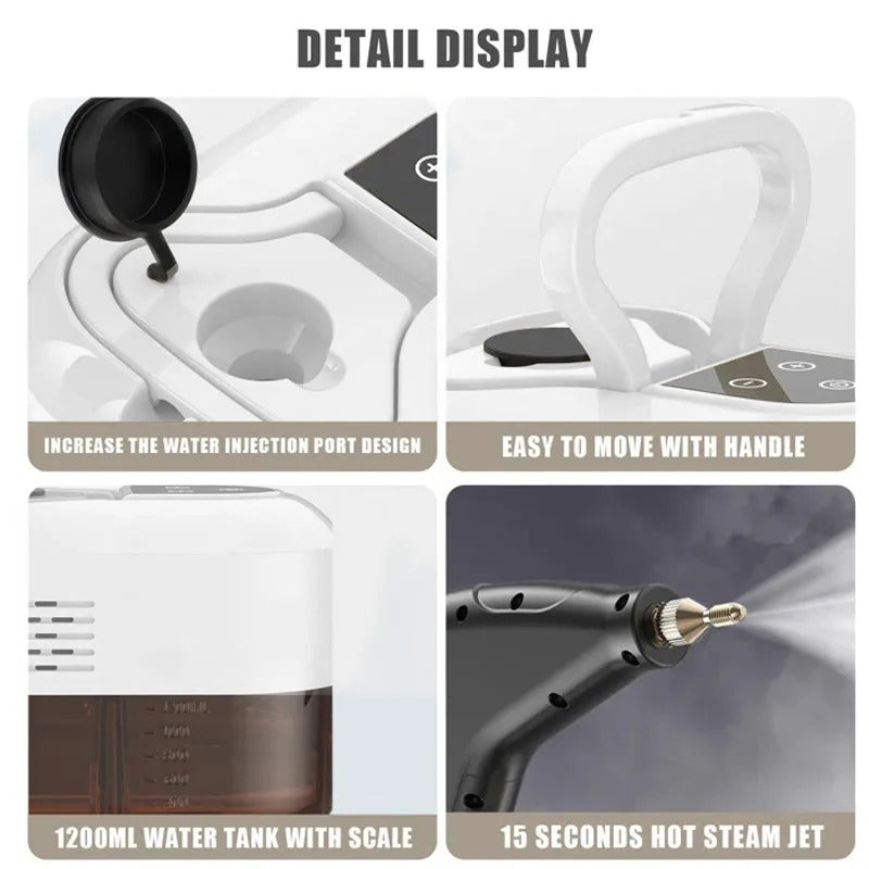 Powerful 2500W High-Pressure Steam Cleaner with Protective Gloves