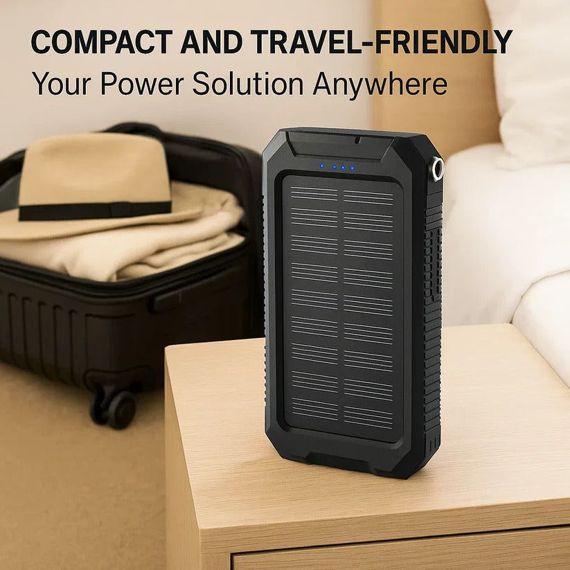 Massive 500,000mAh Solar Power Bank – Waterproof, Portable External Battery Pack