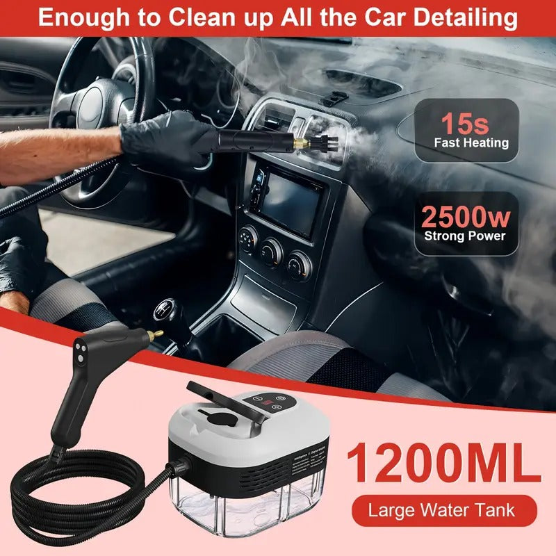 Powerful 2500W High-Pressure Steam Cleaner with Protective Gloves
