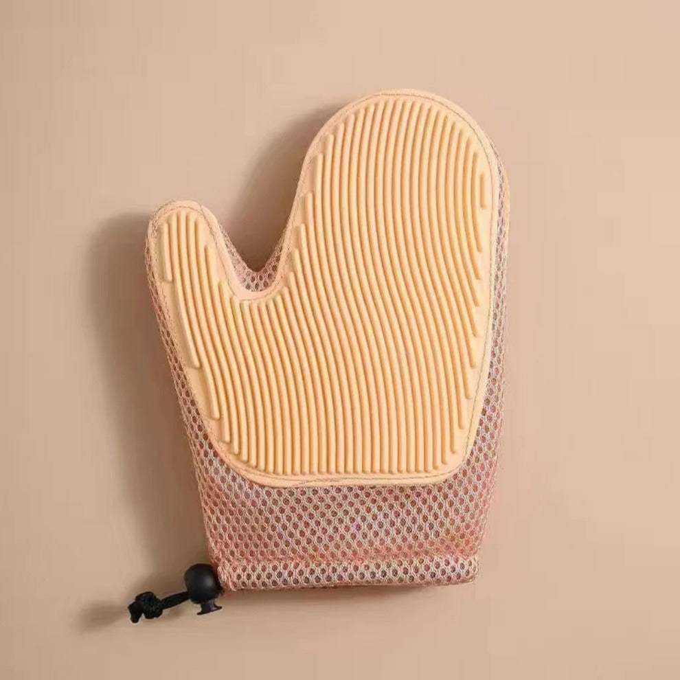 2-in-1 Cat Grooming Glove for Easy Brushing and Deshedding