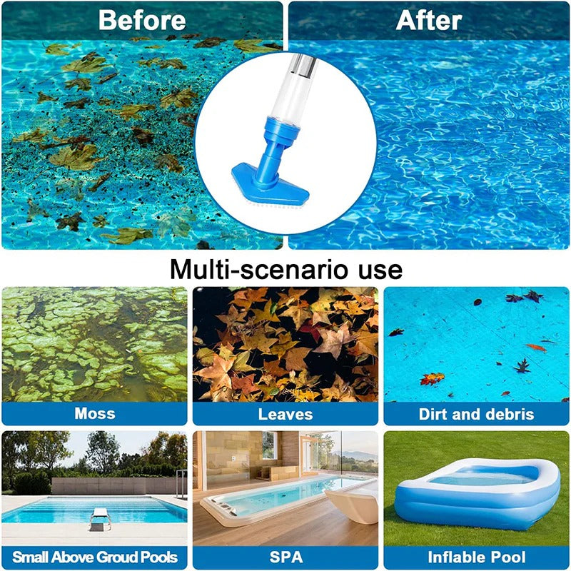 3-in-1 Cordless Pool Vacuum Cleaner - Rechargeable & Portable Cleaning Power
